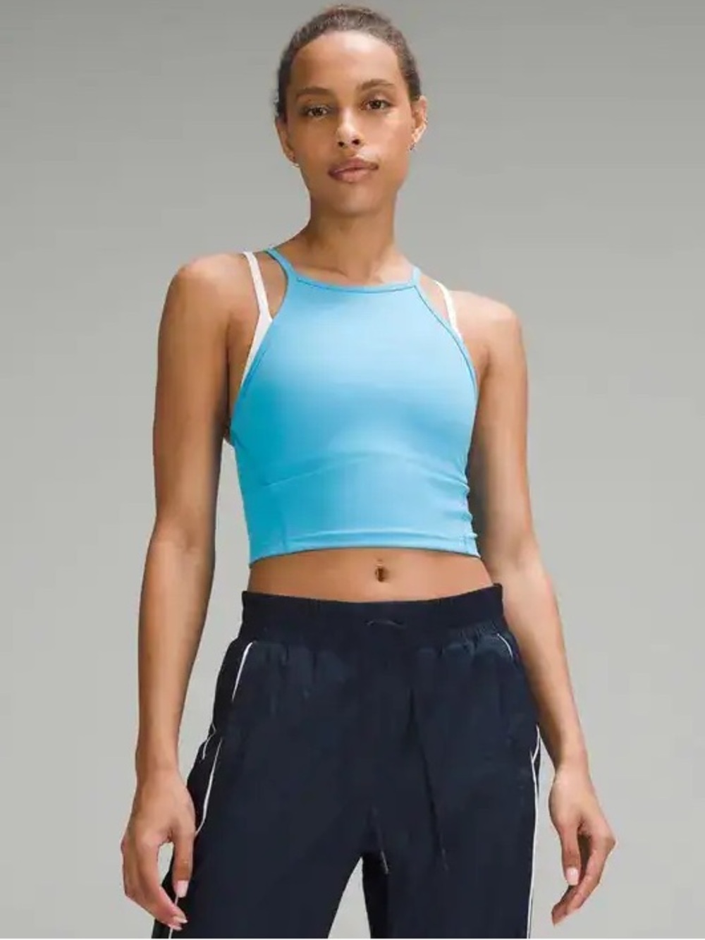 NWOT Lululemon Wunder Train High-Neck Cross-Back Tank Top - Kayak Blue